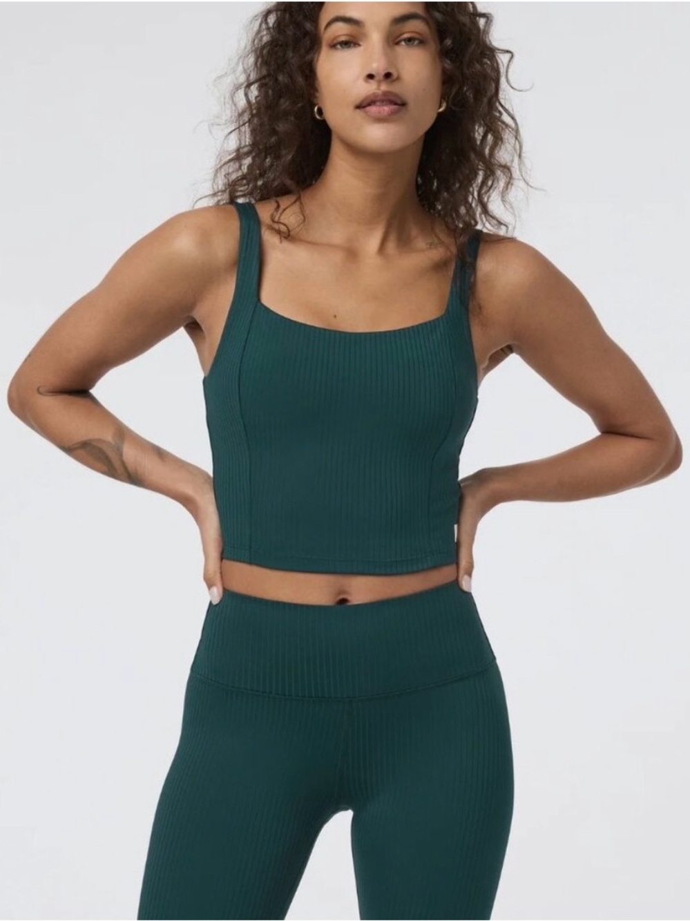 NWT Vuori Inversion Rib Support Tank, S, Moss - Picture 2 of 8